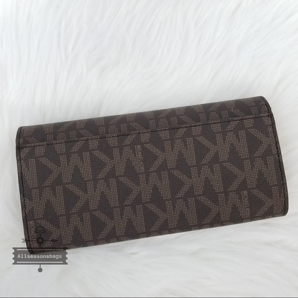 Michael Kors Jet set travel carryall brown wallet - Picture 4 of 8